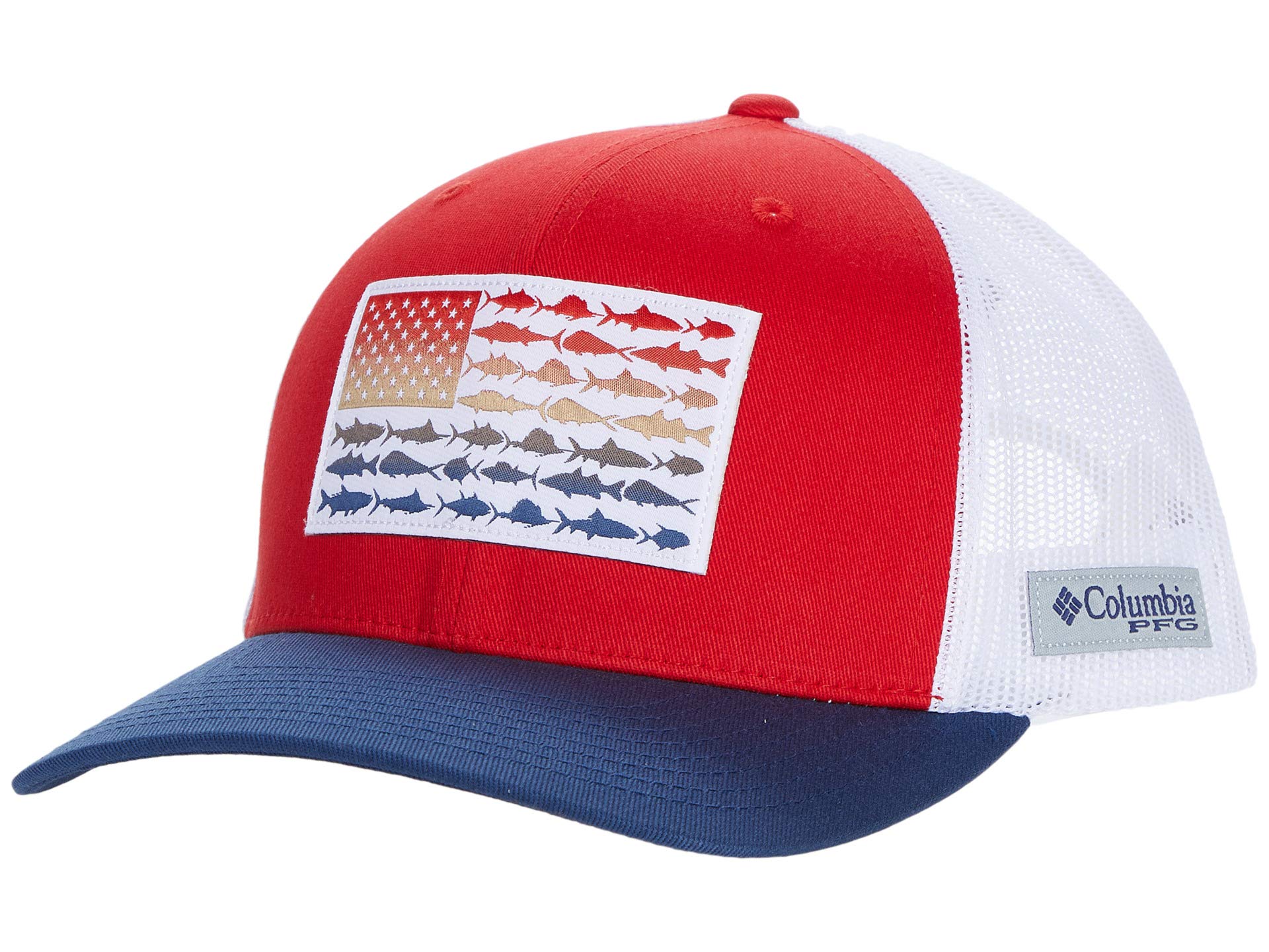 Purchase at a discount price, Columbia New Arrivals PFG Mesh™ Snapback Fish  Flag Ball Cap 62% off